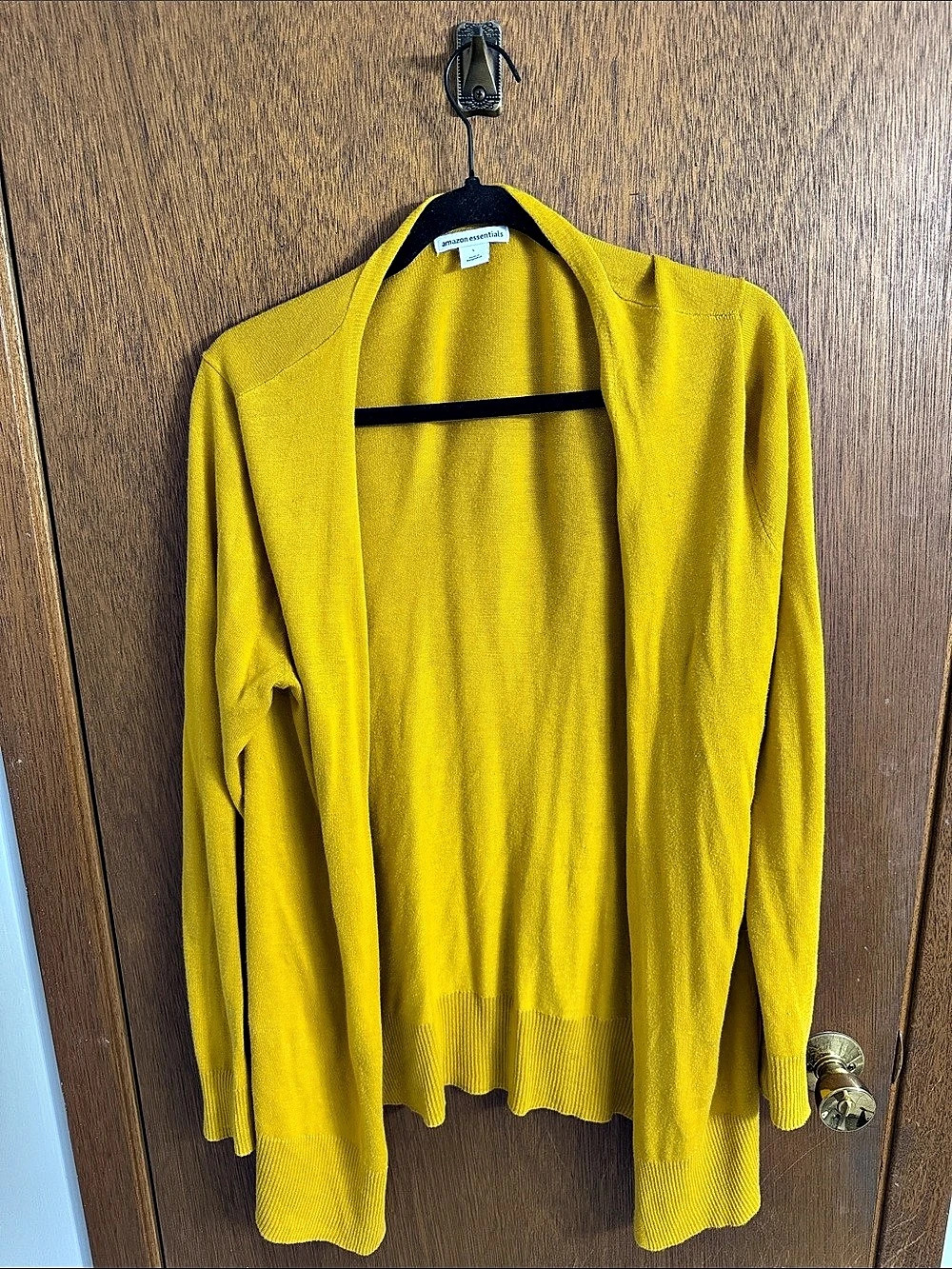 Amazon Essentials Lightweight Open-Front Cardigan Sweater Yellow Large